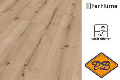 Afbeeldingen van Ter Hürne IKO trend line smart connect pro aqua 2 premium laminaat landhuisdeel breed eiken art deco 8mmx28x128,5cm (per pak van 7 stuks=2,51m²)