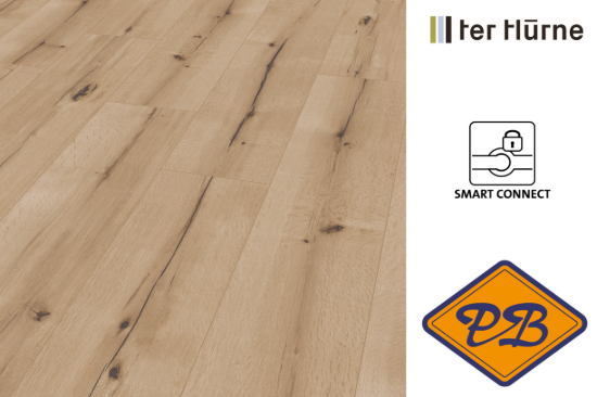 Afbeeldingen van Ter Hürne IKO trend line smart connect pro aqua 2 premium laminaat landhuisdeel breed eiken art deco 8mmx28x128,5cm (per pak van 7 stuks=2,51m²)