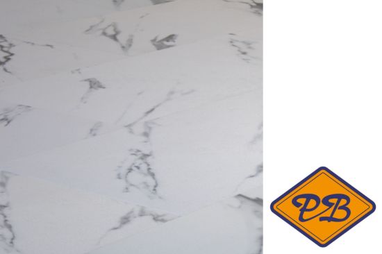 Afbeeldingen van INTRA SPC vinyl clic 8105-5 marble white vloertegel 5mmx30,5x61cm (per pak van 10 stuks universeel=1,86m²)