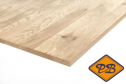 Afbeeldingen van eiken massief gevingerlast-/ verlijmd timmerpaneel 18mm