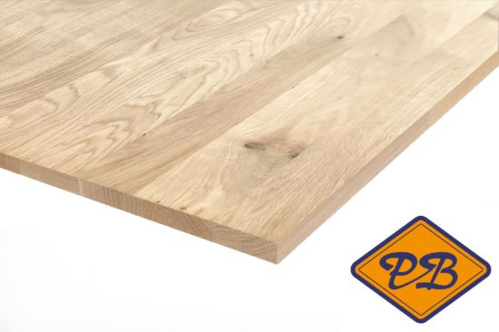 Afbeeldingen van eiken massief gevingerlast-/ verlijmd timmerpaneel 18mm