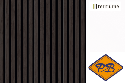 Afbeeldingen van Ter Hürne uniquedesign akoustiek 3D wand-en plafondpaneel 1-zijdig edelgefineerd eiken Donau gekleurd-naturel geolied 21mm