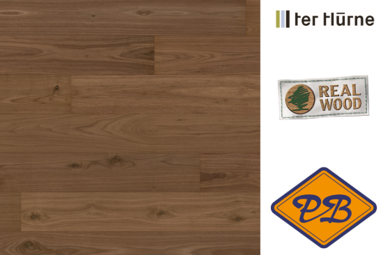 Afbeeldingen van Ter Hürne HYWOOD click IT easy pro fineerparket landhuisdeel Walnoot Prescott fijn geborsteld mat gelakt 11mm