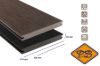 Afbeeldingen van Fiberdeck® WPC XXL terrasplank massief met BI COLOR profiel vintage wengé/graphite 23x210mm