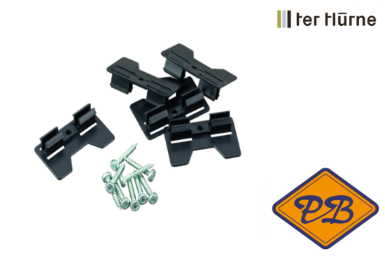 Afbeeldingen van Ter Hürne bevestigingsclips voor onzichtbare montage plafond decorlijst DAL 34 inclusief schroeven (doos=30stuks)