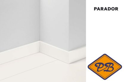 Afbeeldingen van PARADOR MDF decoratieve D003 uni wit glans folie plint SL18 voor onzichtbaar clipsysteem 16x70mmx220cm