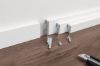 Afbeeldingen van PARADOR universele PVC verbindingstukken aluminium look type 2 voor plinten SL 5 & SL 18 (per blister= 2 stuks)