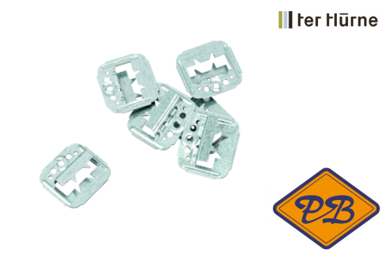 Afbeeldingen van Ter Hürne  wand-en plafond bevestigingsclips nummer 2 voor 0mm voeg exclusief schroeven (doos=250stuks)