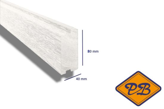 Afbeeldingen van hardhout raamprofiel gevingerlast/gegrond R 40x80mm