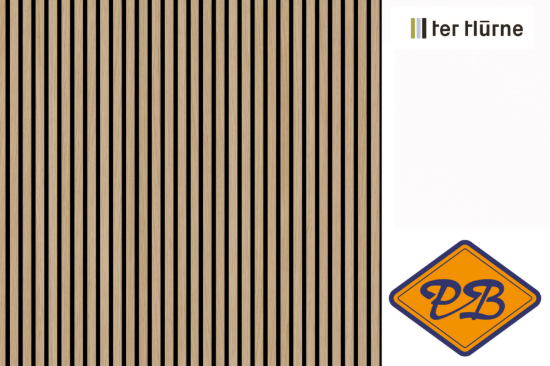 Afbeeldingen van Ter Hürne SILENTdesign akoustiek 3D wand-en plafondpaneel 3-zijdig edelgefineerd eiken Maas naturel geolied 21mm