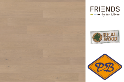 Afbeeldingen van FRIENDS by Ter Hürne CLICKitEASY Pro Fineerparket landhuisdeel eiken Beat  geborsteld mat gelakt 9mmx18,2x199,7cm (per pak van 7 stuks=2,54m²)