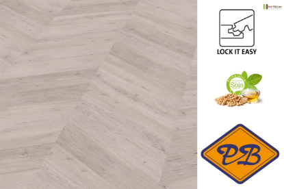 Afbeeldingen van Ter Hürne perform SPC vinyl lock it easy Chevron strook eiken Helsinki 6mmx14,5x66,5cm (per pak van 12 stuks universeel=1,15m²)