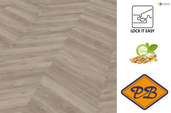 Afbeeldingen van Ter Hürne PERFORM SPC vinyl lock it easy Chevron strook eiken Oslo 6mmx14,5x66,5cm (per pak van 12 stuks universeel=1,15m²)