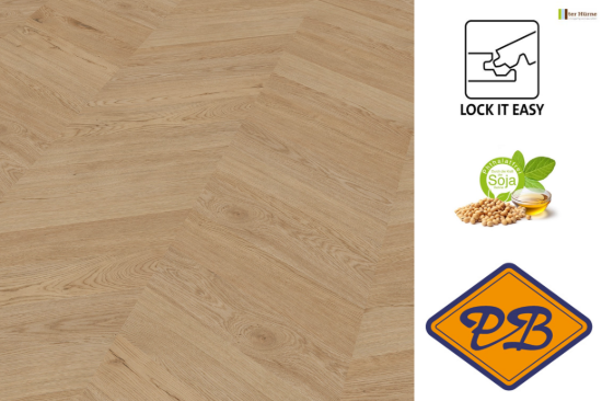 Afbeeldingen van Ter Hürne PERFORM SPC vinyl lock it easy Chevron strook eiken Dublin 6mmx14,5x66,5cm (per pak van 12 stuks universeel=1,15m²)