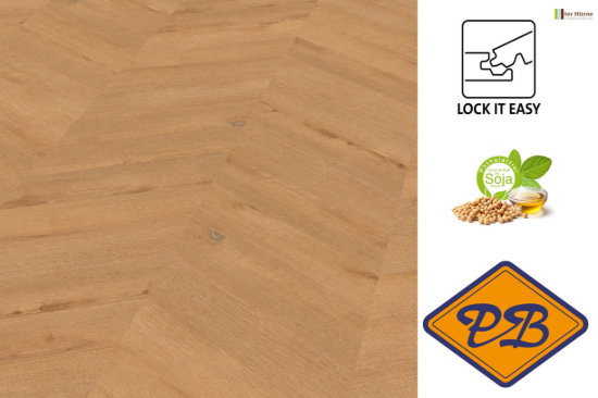 Afbeeldingen van Ter Hürne PERFORM SPC vinyl lock it easy Chevron strook eiken Hamburg 6mmx14,5x66,5cm (per pak van 12 stuks universeel=1,15m²)