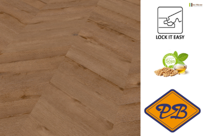 Afbeeldingen van Ter Hürne perform SPC vinyl lock it easy Chevron strook eiken Washington 6mmx14,5x66,5cm (per pak van 12 stuks universeel=1,15m²)