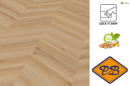 Afbeeldingen van Ter Hürne perform SPC vinyl lock it easy Chevron strook eiken Rotterdam 6mmx14,5x66,5cm (per pak van 12 stuks universeel=1,15m²)