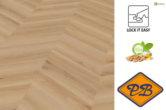Afbeeldingen van Ter Hürne PERFORM SPC vinyl lock it easy Chevron strook eiken Rotterdam 6mmx14,5x66,5cm (per pak van 12 stuks universeel=1,15m²)