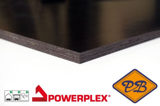 Afbeeldingen van hardhout powerfilm betonmultiplex glad 250x125cm