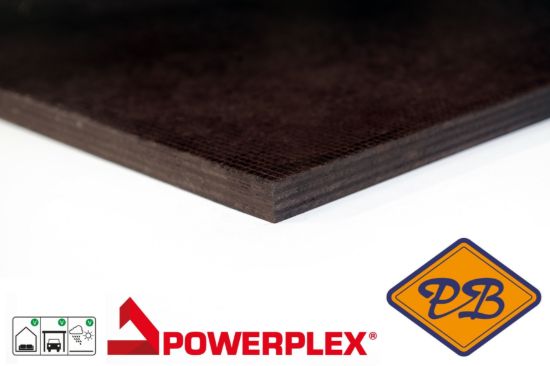 Afbeeldingen van hardhout powerfilm betonmultiplex 1-zijdig antislip 250x125cm