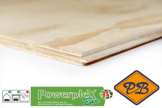 Afbeeldingen van underlayment radiata-pine powerfloor BIO Based multiplex tong & groef 2-zijden 244x122cm