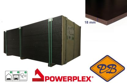 Afbeeldingen van hardhout powerfilm betonmultiplex glad 18mmx250x125cm (per pak van 25 platen)