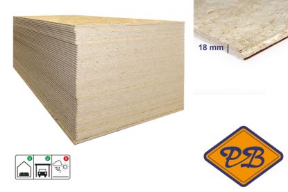 Afbeeldingen van OSB ZERO klasse 3 tong & groef 2-zijden 18mmx244x122cm (per pak van 50 platen)