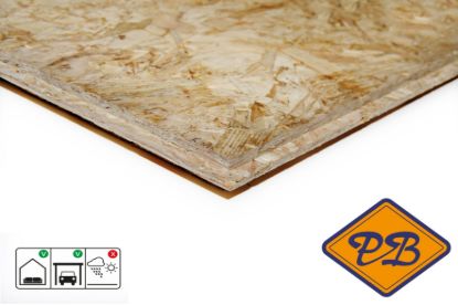 Afbeeldingen van Europees OSB ZERO klasse 3 kleine plaat tong & groef 4-zijdig 244x59cm