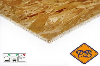 Afbeeldingen van Europees OSB ZERO klasse 3 rechte kant 4-zijdig 244x122cm