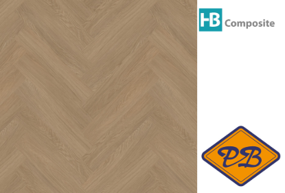 Afbeeldingen van HB Composite aqua SPC vinyl click visgraat wand- en vloer strook SUPERIOR Oak Dream 4,5mmx15x75cm (per pak van 8 stuks A + 8 stuks B =1,80m²)