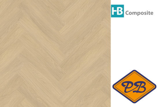 Afbeeldingen van HB Composite aqua SPC vinyl click visgraat wand- en vloer strook SUPERIOR Oak Wonder 4,5mmx15x75cm (per pak van 8 stuks A + 8 stuks B =1,80m²)