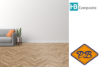 Afbeeldingen van HB Composite aqua SPC vinyl click visgraat wand- en vloer strook LUXURY Timeless Oak 4,5mmx15x75cm (per pak van 9 stuks A + 9 stuks B =2,03m²)