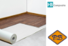 Afbeeldingen van HB composite AC Supreme ondervloer voor SPC vloeren 1,0mmx100x1500cm (per rol=15m²)