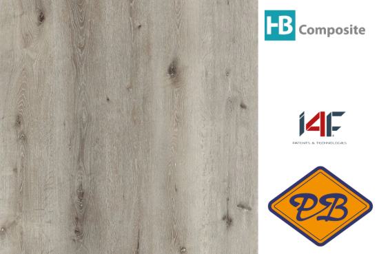 Afbeeldingen van HB Composite aqua SPC vinyl click wand- en vloer LUXURY landhuisdeel Residential Oak 4mmx22,8x122cm (per pak van 8 stuks=2,23m²)