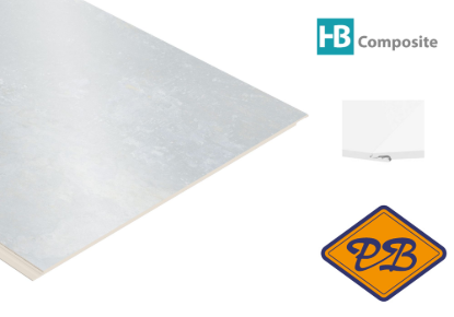 Afbeeldingen van HB Composite aqua SPC vinyl click 'N screw 3-L SUPERIOR wand- vloer en plafond combitegel Concrete Light ultramat 4,5mmx32x120cm (per pak van 6 stuks =2,34m²)