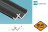 Afbeeldingen van HB composite professional aluminium binnenhoekprofiel mat zwart 12x5x4,5mmx270cm