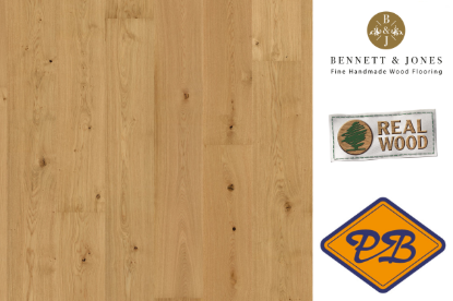 Afbeeldingen van Bennett & Jones Grand Houses nr. 33 Clarance click lamelparket landhuis royaal eiken tradition, geborsteld, naturel geolied 15mmx30,5x240cm (per pak van 4 stuks=2,92 m²)