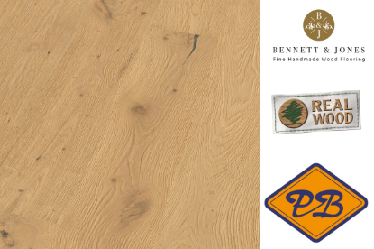 Afbeeldingen van Bennett & Jones Shire Landscapes nr. 32 South Downs click lamelparket landhuisdeel eiken intense, ruw, diep handgeschraapt, houtnerven, naturel geolied 14mmx22x220cm (per pak van 6 stuks=2,90m²)