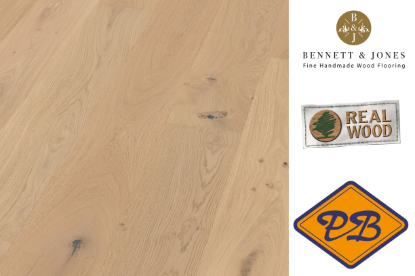 Afbeeldingen van Bennett & Jones Britain's Finest nr. 25 Brighton click lamelparket landhuisdeel eiken tradition, Ruw houtlook, geborsteld, naturel geolied 14mmx22x220cm (per pak van 6 stuks=2,90m²)
