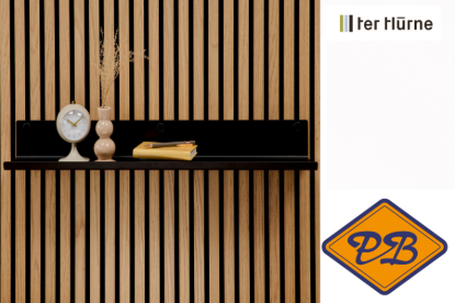 Afbeeldingen van Ter Hürne livingwall function metalen wandplank Arne zwart