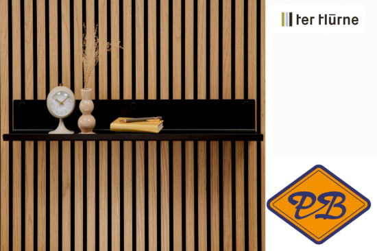 Afbeeldingen van Ter Hürne livingwall function metalen wandplank Arne zwart