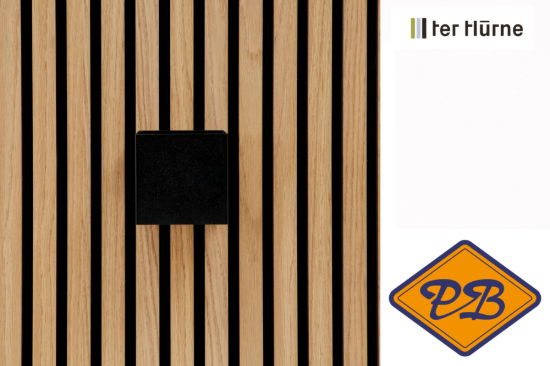 Afbeeldingen van Ter Hürne livingwall light Eirik kunststof cube wandlamp zwart