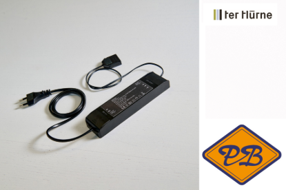 Afbeeldingen van Ter Hürne livingwall light Bo  kunststof trafo zwart voor wand LED strip