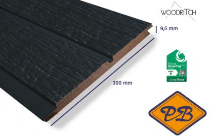 Afbeeldingen van woodritch eucalyptus hardhouten dubbel rabatdeel sydney 7016 antraciet grijs 9,5x300mm