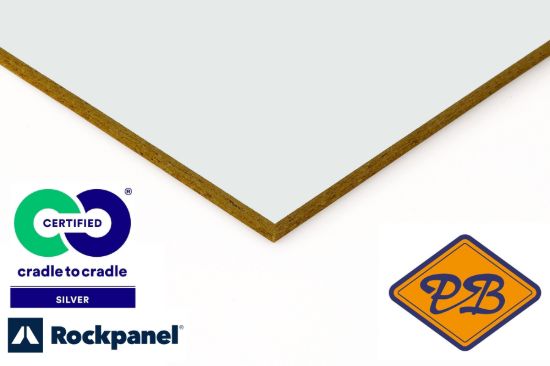Afbeeldingen van Rockpanel gevelplaat ply met 1-zijdig licht grijze grondlaag 305x120cm