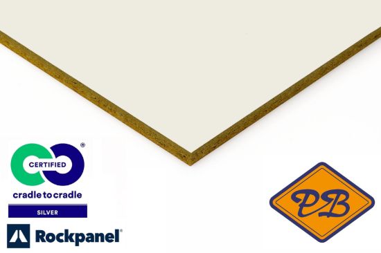 Afbeeldingen van Rockpanel gevelplaat colours durable 1-zijdig ral 9010 zuiver wit 250x120cm