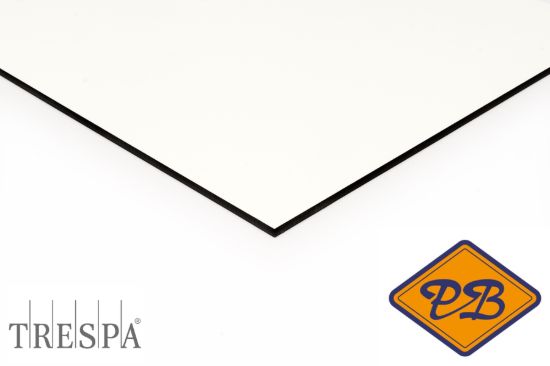Afbeeldingen van Trespa HPL gevelplaat izeon satin 1-zijdig RAL 9016 verkeerswit 6mm