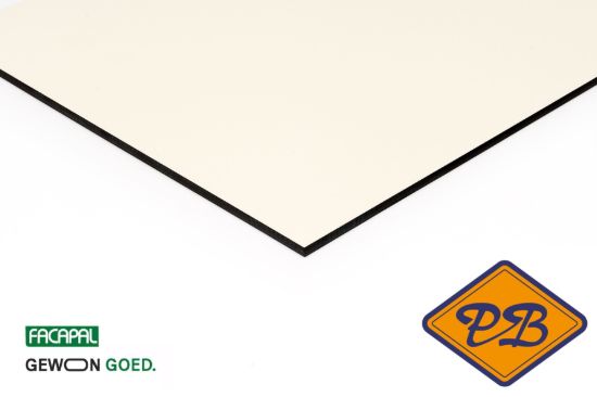 Afbeeldingen van Facapal HPL gevelplaat *RAL 9001 cremewit by plastica