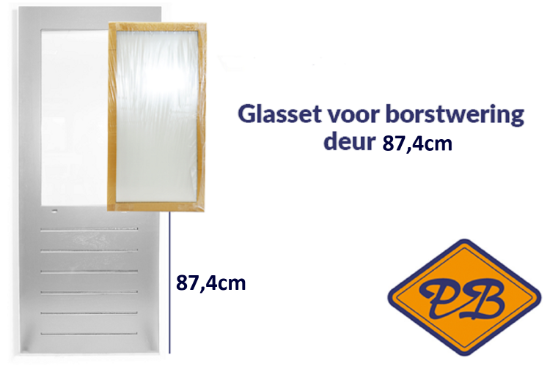 Afbeeldingen van WEEKAMP blank isolatieglasset voor WEEKAMP 048 borstwering deur 87,4cm