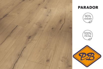 Afbeeldingen van PARADOR TATERRA HDF safe-lock PRO® click landhuisdeel ECO vloer Eiken Aventis paper brown 8mmx19,4x128,5cm (per pak van 10 stuks=2,49m²)